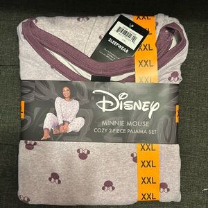 BRAND NEW WITH TAGS DISNEY MINNIE COZY 2 PIECE PAJAMA SET